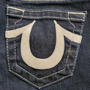 True Religion Lola Jeans Sequin Pocket Logo Cut:603155 style:104H06CI #0014